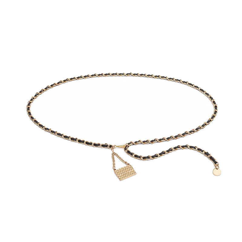 Női Luxus Desinger lánc öv divat női arany deréklánc női csípő magas fém ruha test derékpánt Ceinture Femme x317