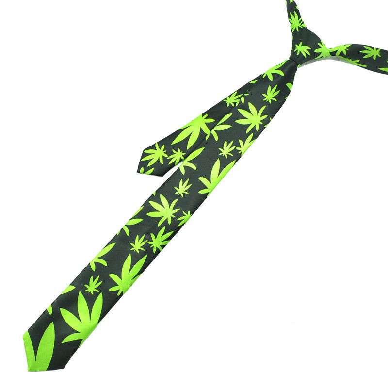 Muške kravate Kravata Poklon Vjenčane košulje Kravata Kravata za muškarce 2 inča široka lista konoplje Weed Party Woven Klasični dizajn marke