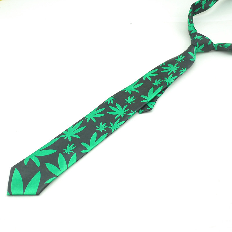Muške kravate Kravata Poklon Vjenčane košulje Kravata Kravata za muškarce 2 inča široka lista konoplje Weed Party Woven Klasični dizajn marke