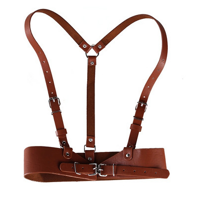 Seksualus moteriškas odinis diržas, moteriškas plonas kūno sudėjimo narvas Punk diržai juosmens petnešėlės, madingi diržo priedai