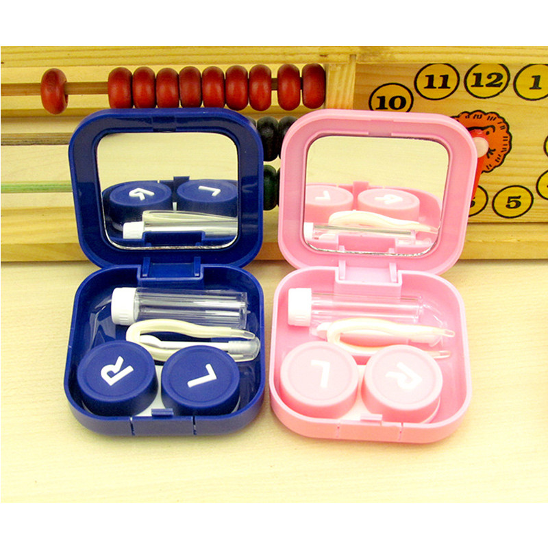 estuche para gafas Travel Classic, portabil, din plastic, pentru lentile de contact, pentru bărbați și femei. Suport container pentru lentile, contact vizual