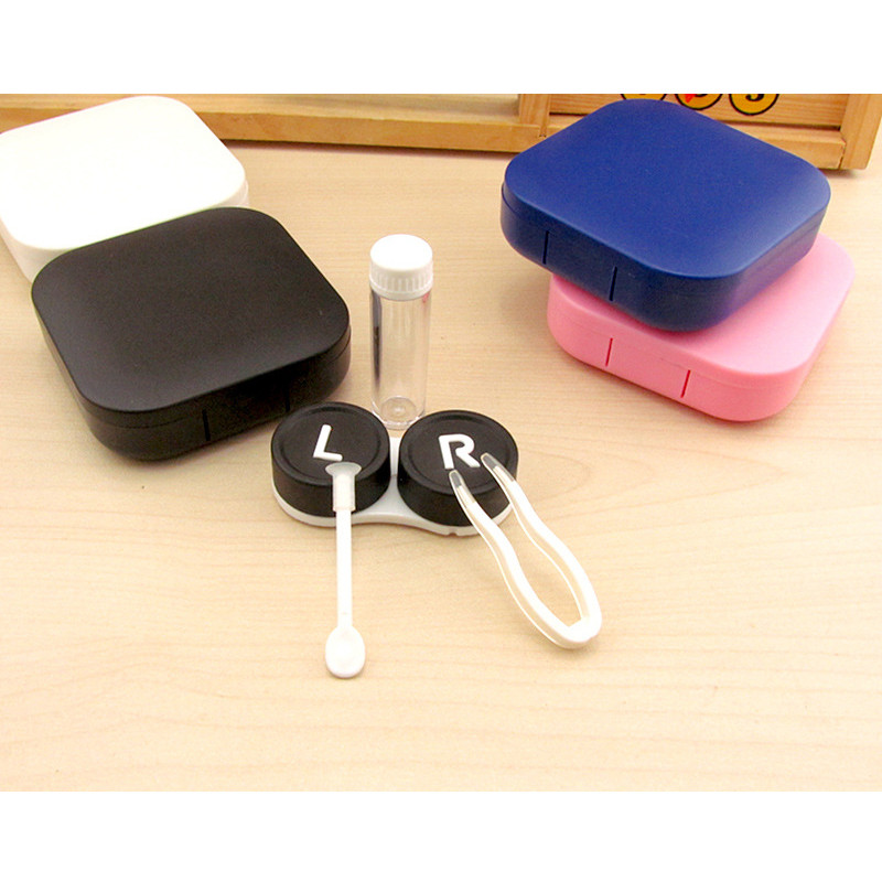 estuche para gafas Travel Classic, portabil, din plastic, pentru lentile de contact, pentru bărbați și femei. Suport container pentru lentile, contact vizual