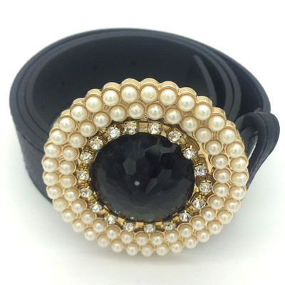 Rihschpiece bőr övek női luxus női övcsat Vintage Gold Fashion deréköv RZF748