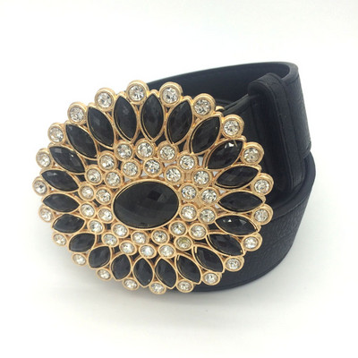 Rihschpiece bőr övek női luxus női övcsat Vintage Gold Fashion deréköv RZF748