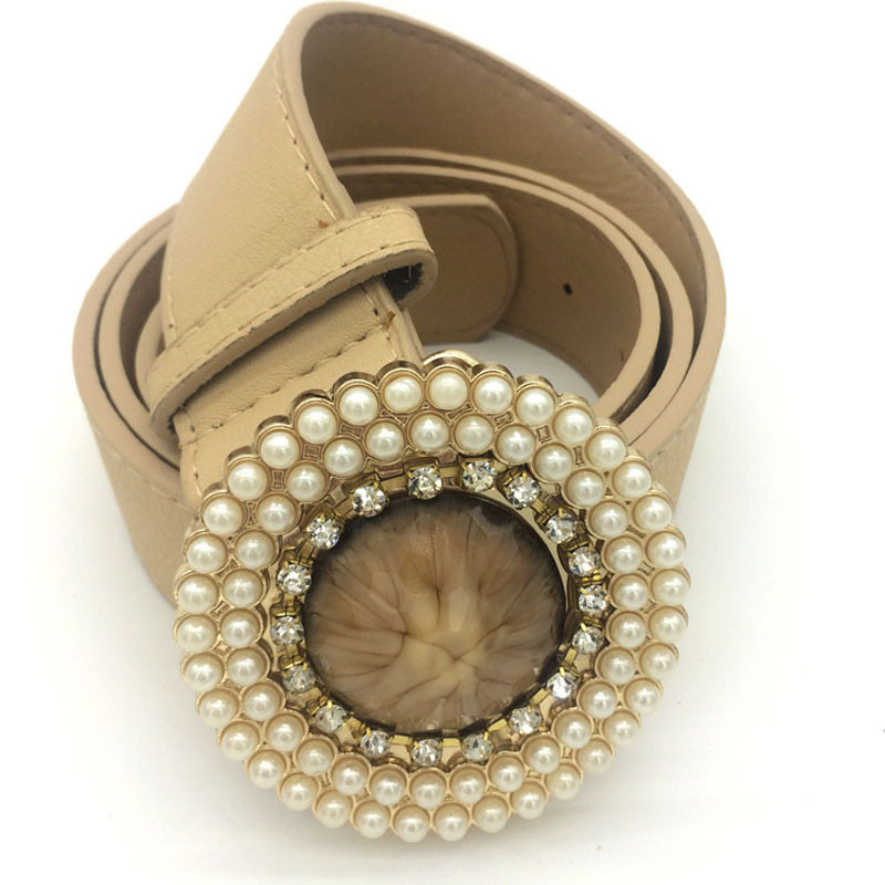 Rihschpiece bőr övek női luxus női övcsat Vintage Gold Fashion deréköv RZF748