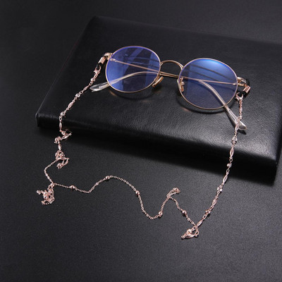 SKYRIM fehér kristály gyöngyös napszemüveg lánc női arany színű pánt nyaklánc csúszásgátló szemüveg zsinór kötél szemüveghez