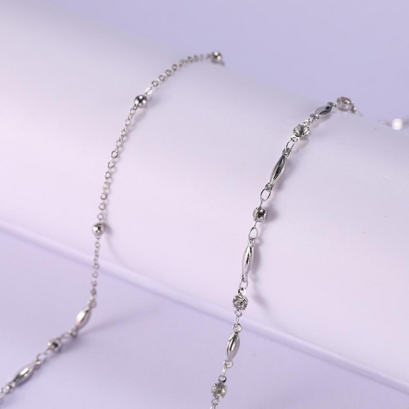 SKYRIM fehér kristály gyöngyös napszemüveg lánc női arany színű pánt nyaklánc csúszásgátló szemüveg zsinór kötél szemüveghez