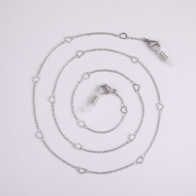 Lanț de inimă goală din oțel inoxidabil Skyrim pentru ochelari de vedere femei, ochelari de soare, cureaua pentru gât, lanțuri de frânghie, lanțuri de mască, șnur, suport pentru șnur pentru ochelari