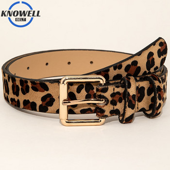 Leopard Print Y2K Ζώνες Γυναικείες Luxury Fashion Pu Δερμάτινη Πόρπη Καρφίτσα Μέση Ζώνη Ελεύθερης Περιστασιακής Μέσης Γυναικείο τζιν παντελόνι