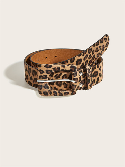 Curele Y2K cu imprimeu leopard pentru femei, la modă de lux, din piele PU, cu cataramă, centură de talie, ocazională, pentru femei, pantaloni de blugi
