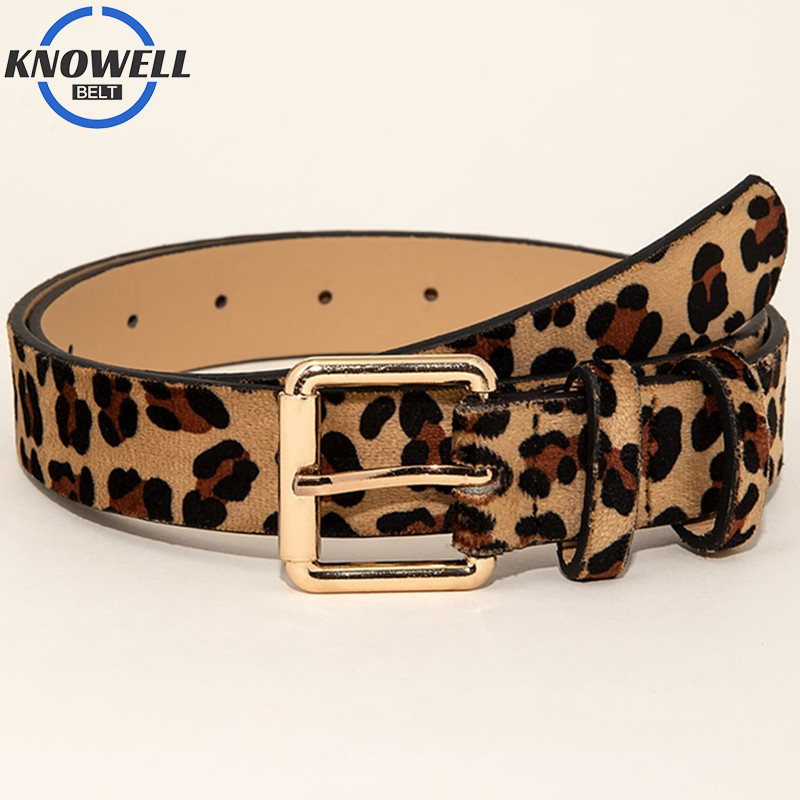 Curele Y2K cu imprimeu leopard pentru femei, la modă de lux, din piele PU, cu cataramă, centură de talie, ocazională, pentru femei, pantaloni de blugi