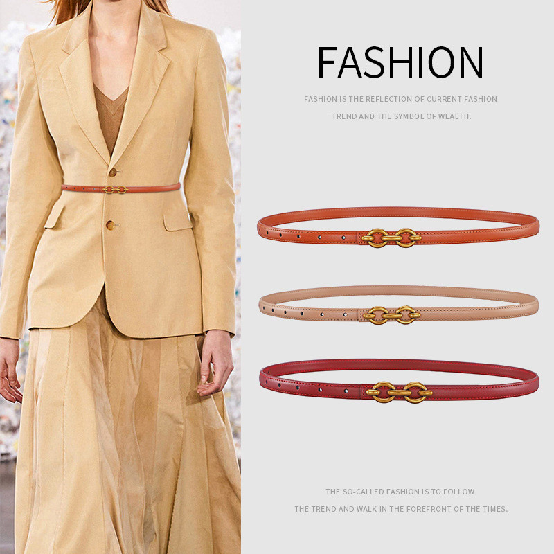 Új lánccsat  öv női divat luxus arany csat vékony karvaly övek Női farmer ruha derékpánt 2022