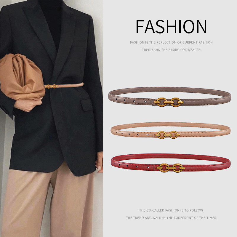 Új lánccsat  öv női divat luxus arany csat vékony karvaly övek Női farmer ruha derékpánt 2022