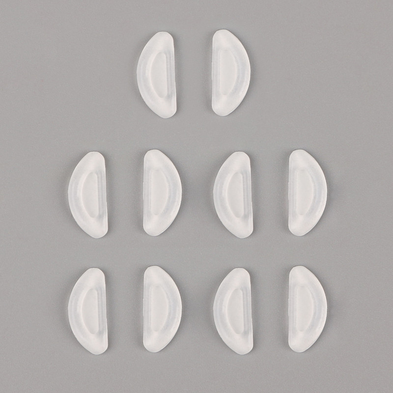 Novi 5 pari mini naočala Jastučići za nos Ljepljivi silikonski jastučići za nos Neklizajući bijeli tanki jastučići za nos Naočale Naočale Sunčane naočale