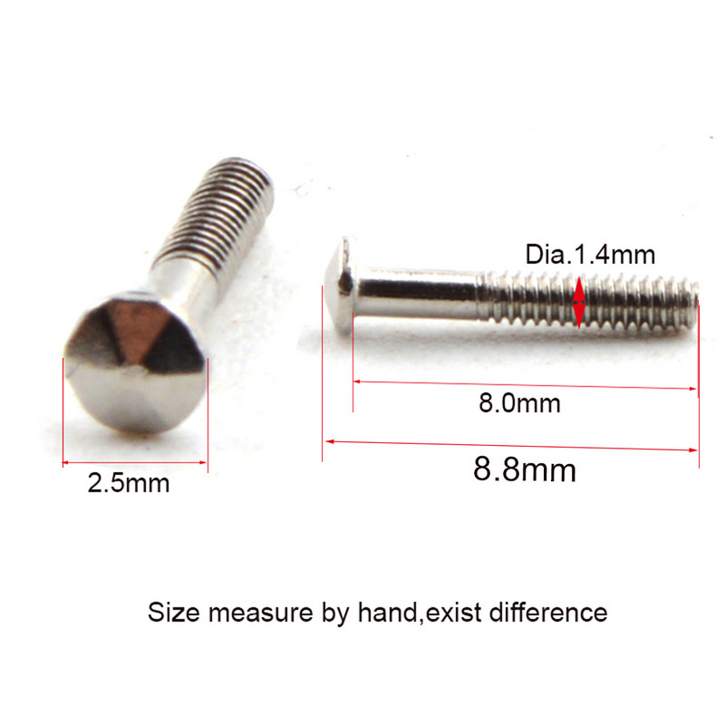 200db 2,5x1,4x8,8 mm-es csavarok fix napszemüveglencsékhez