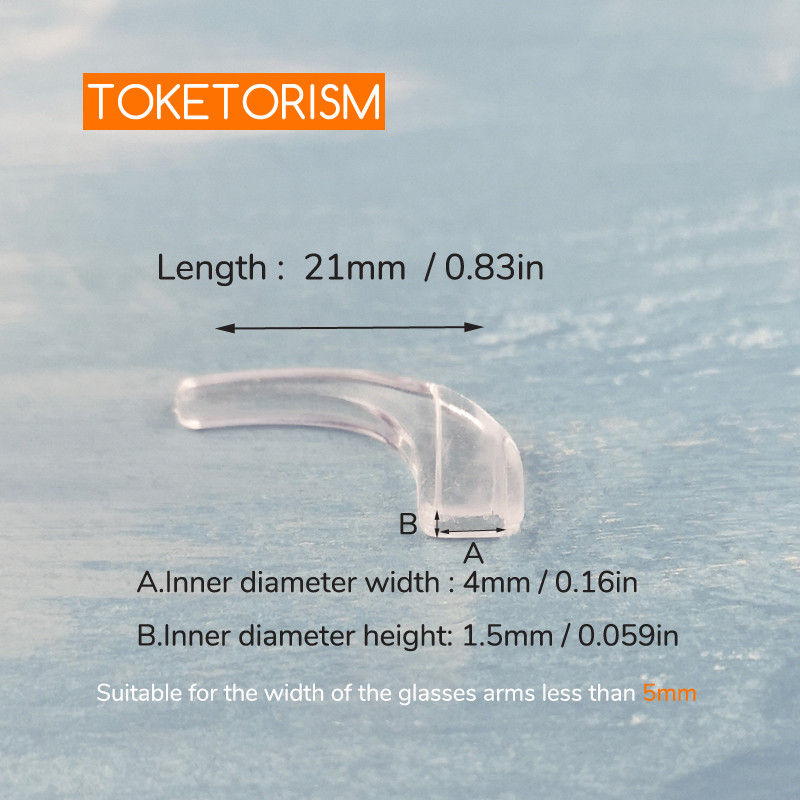 Toketorism Accesorii pentru ochelari de soare Silicon Grip Ochelari din silicon moale și ușor Cârlige pentru urechi 003