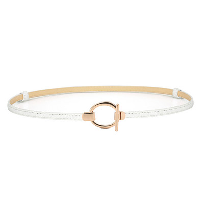 Kuldse pandlaga õhukesed vööd naistele kleit vöökohaga reguleeritav PU-nahast naiste vöö centure femme