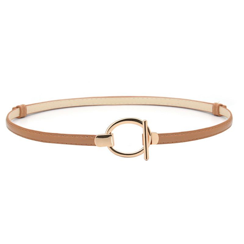 Kuldse pandlaga õhukesed vööd naistele kleit vöökohaga reguleeritav PU-nahast naiste vöö centure femme