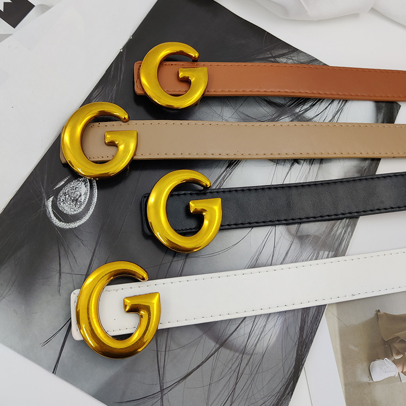 Designer övek Női Minőségi Luxus Pu Bőr Női Derék Farmer Öv Fehér Derékszíj Női nadrág Szíj G Csat