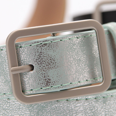 Eksplozivni ženski korejski divlji remen Aluminijska igla kopča PU remen Ženski remen ženski remen