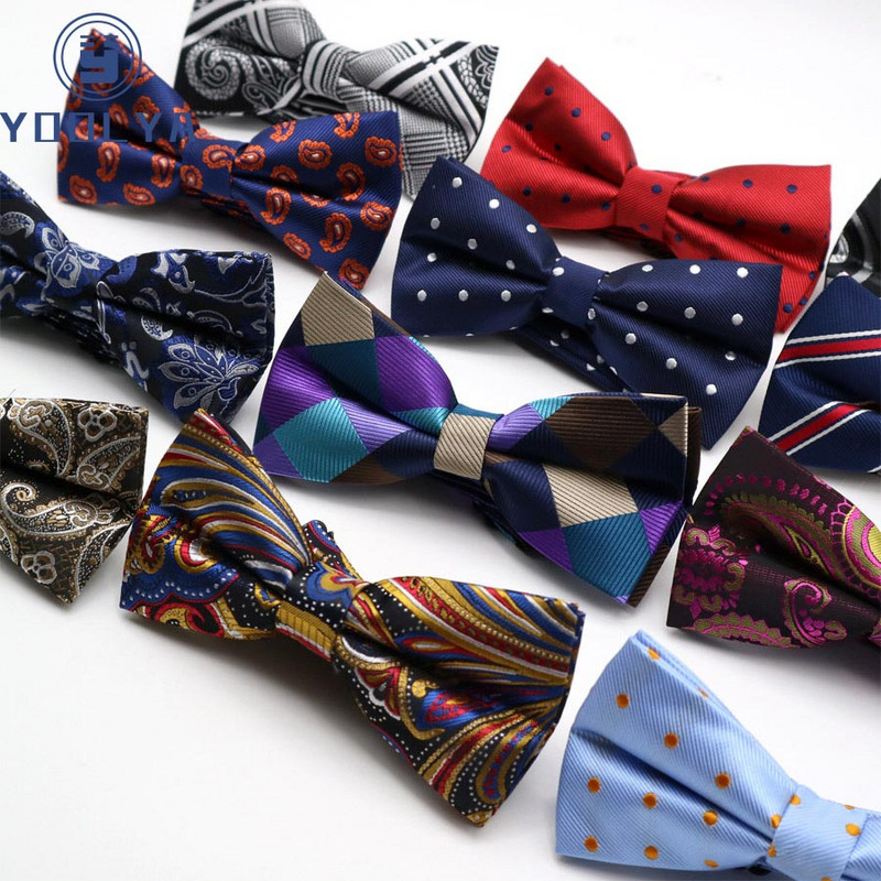 Divat férfi csokornyakkendők állítható férfi csokornyakkendők pillangók pöttyös csíkos virágos kockás szmoking parti esküvői pillangó kiegészítő