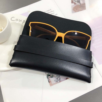 Нова мека изкуствена кожа Калъф за слънчеви очила за очила Удобна преносима едноцветна чанта за очила