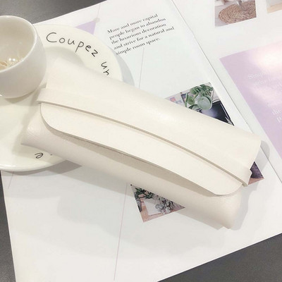 Uus pehme Pu-nahast prillid päikeseprillide ümbris Mugav kaasaskantav ühevärviline prillikoti kott