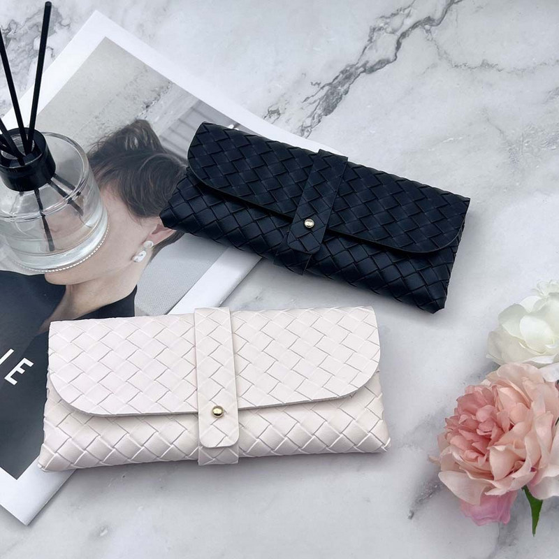 Uus pehme Pu-nahast prillid päikeseprillide ümbris Mugav kaasaskantav ühevärviline prillikoti kott