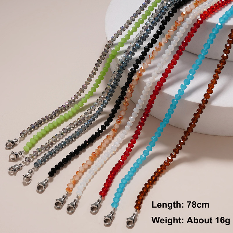 Trendi lančić za naočale za žene Anti-Lost Crystal Sunčane naočale Traka za masku Traka za vrat Kabel za vješanje na vratu Lanac za naočale Nakit Poklon