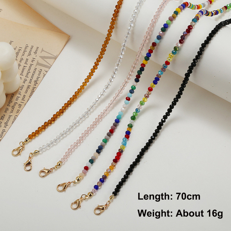 Trendi lančić za naočale za žene Anti-Lost Crystal Sunčane naočale Traka za masku Traka za vrat Kabel za vješanje na vratu Lanac za naočale Nakit Poklon