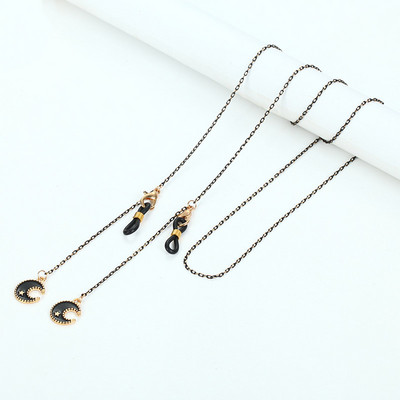 Nova moda Mjesečev privjesak Crni lanac za naočale za žene Cool Girls Sunčane naočale Ladyard Kabel za naočale Maska Traka za vrat Nakit Poklon