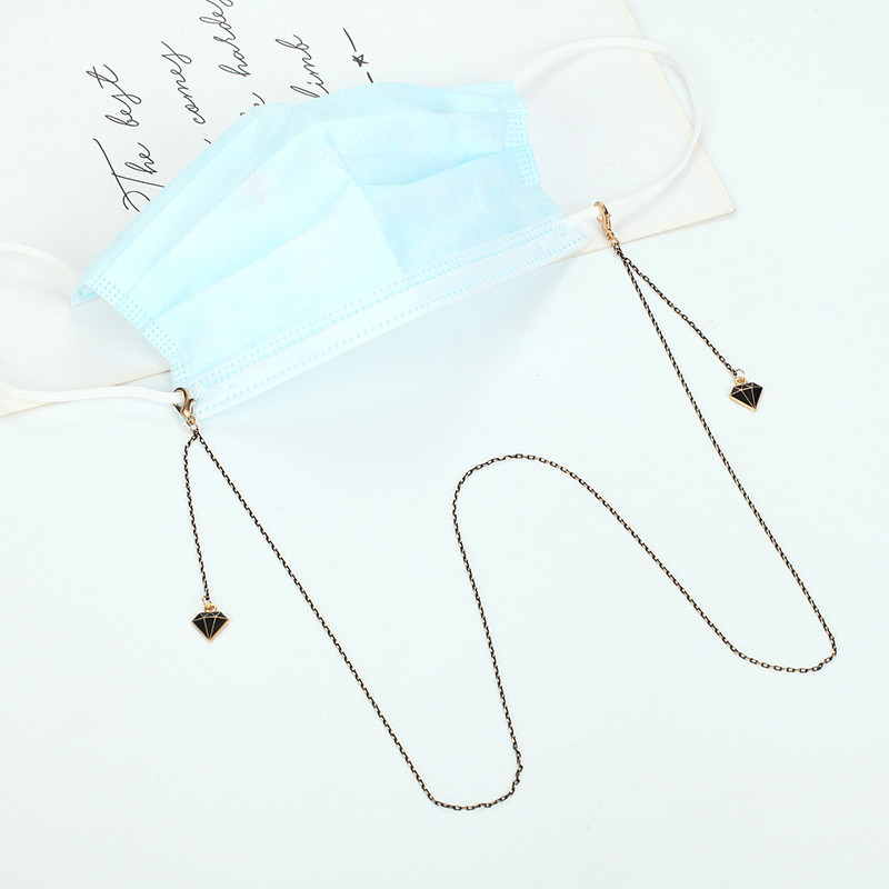 Nova moda Mjesečev privjesak Crni lanac za naočale za žene Cool Girls Sunčane naočale Ladyard Kabel za naočale Maska Traka za vrat Nakit Poklon