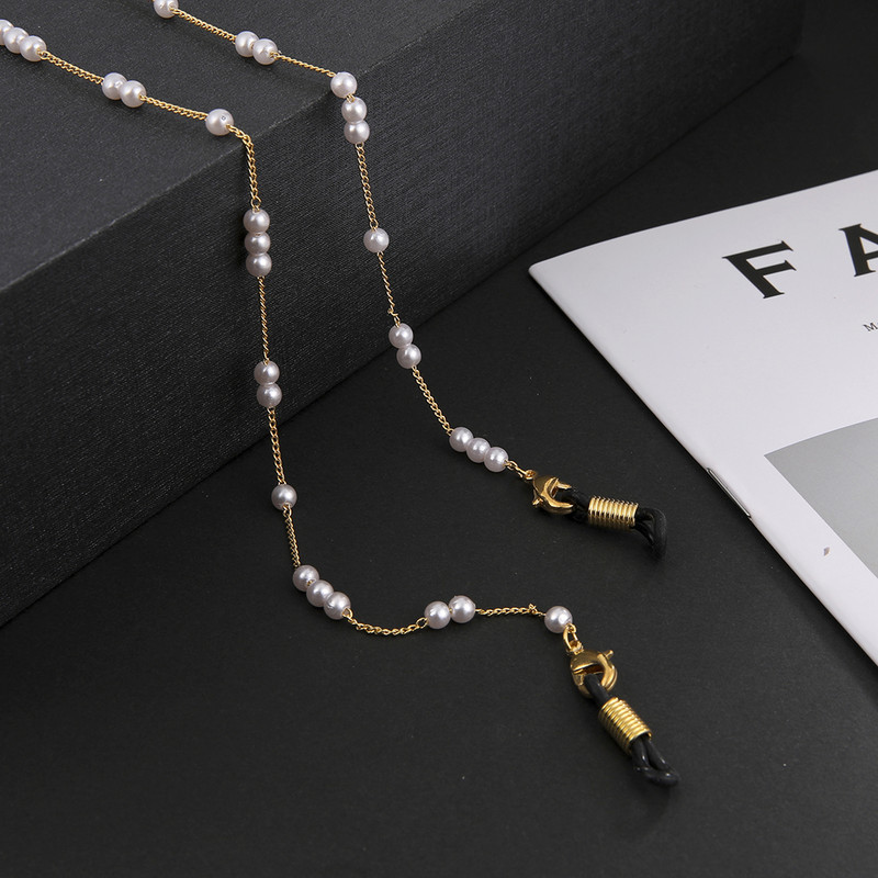 Skyrim Fashion Pearl helmestega ketipaelad prillidele naistele tüdrukutele päikeseprillid ketid kaelarihma köis prillid nööri maski hoidja