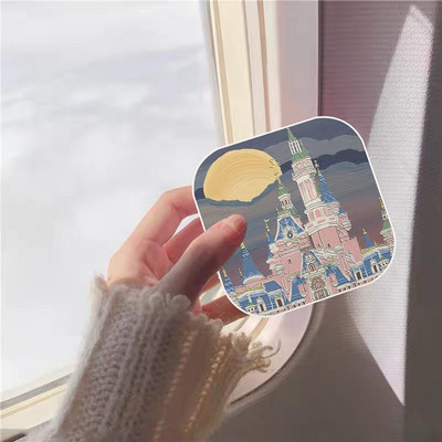 Vruća slatka Blue whale Mount Fuji Contact Len torbica Putna naočala Kutija za leće za uniseks Držač kompleta za njegu očiju Posuda za podršku Poklon