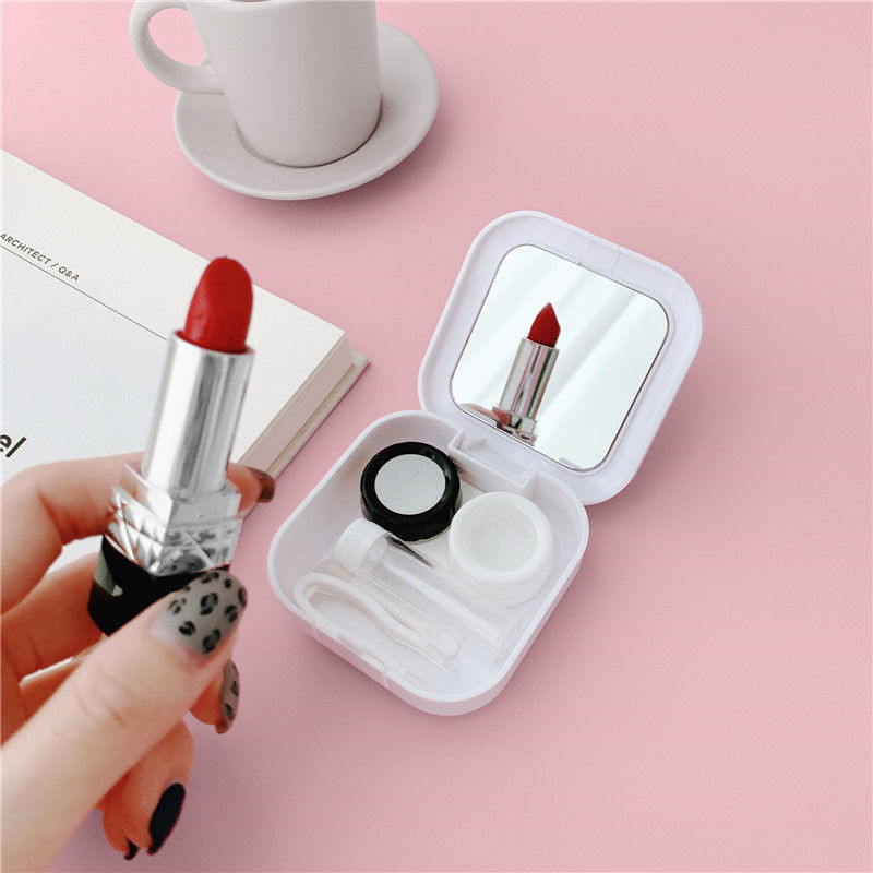 Vruća slatka Blue whale Mount Fuji Contact Len torbica Putna naočala Kutija za leće za uniseks Držač kompleta za njegu očiju Posuda za podršku Poklon