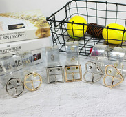 Ženski prozirni remen s punim ušicama Ženski dizajnerski punk zakovice s kopčom na struku od smole Plastične PVC traperice za hlače Prozirni pojasevi