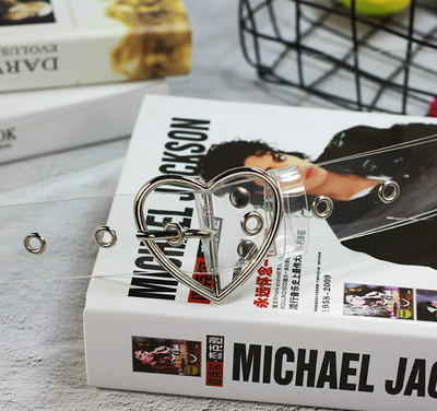 Ženski prozirni remen s punim ušicama Ženski dizajnerski punk zakovice s kopčom na struku od smole Plastične PVC traperice za hlače Prozirni pojasevi