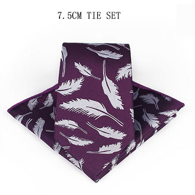 Divatos 7,5 cm-es pamut virágos férfi nyakkendő zseb négyzet alakú és nyomott nyakkendő szett férfiaknak esküvői kiegészítők zsebkendő nyakkendő férfi ajándék