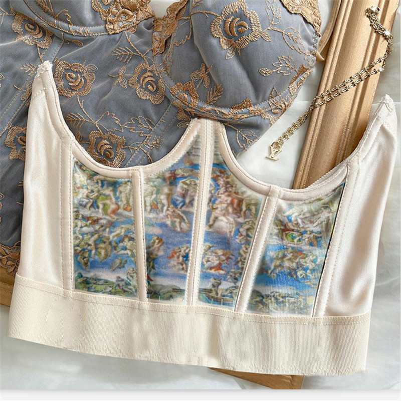 Gótikus övek női álmodozó festmény nyomat patchwork öv, virágos csipke, magasan nyúló, elegáns női összehajtható táska 2021