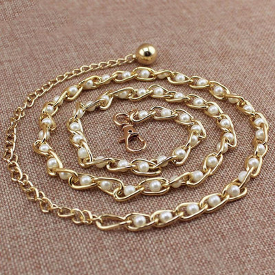 Χρυσή ασημί μεταλλική αλυσίδα Γυναικεία ζώνη φόρεμα με αλυσίδα τζιν Τζιν Cool girls Lady waistband Γυναικεία ζώνη μέσης αλυσίδας για φόρεμα