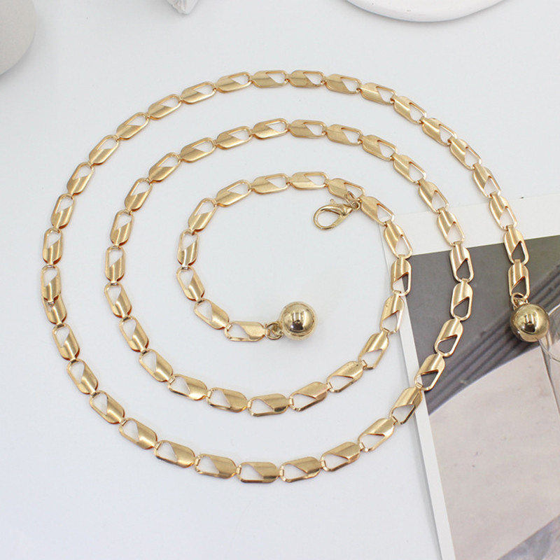 Χρυσή ασημί μεταλλική αλυσίδα Γυναικεία ζώνη φόρεμα με αλυσίδα τζιν Τζιν Cool girls Lady waistband Γυναικεία ζώνη μέσης αλυσίδας για φόρεμα