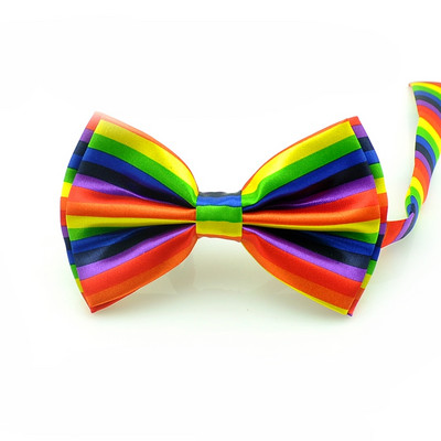 Férfi csokornyakkendők formális ruha ajándék nyakkendők férfiaknak esküvői ingek szmoking Cravat pillangó csomó szivárványcsíkos parti felső