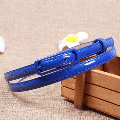 Lakkbőr vékony övtű csat derékpánt ruha szoknyák ruhák öv női ruha övek egyszínű bőr cukorka színű övek