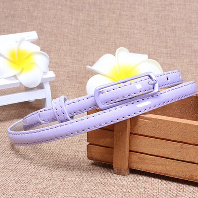 Lakkbőr vékony övtű csat derékpánt ruha szoknyák ruhák öv női ruha övek egyszínű bőr cukorka színű övek