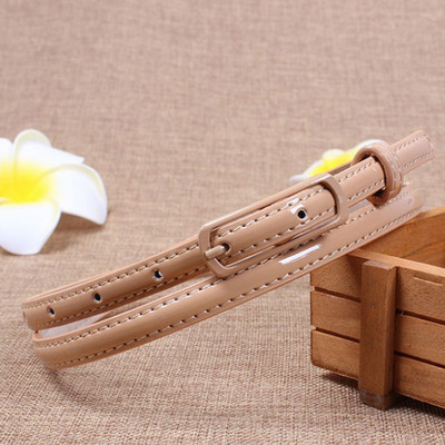 Lakkbőr vékony övtű csat derékpánt ruha szoknyák ruhák öv női ruha övek egyszínű bőr cukorka színű övek