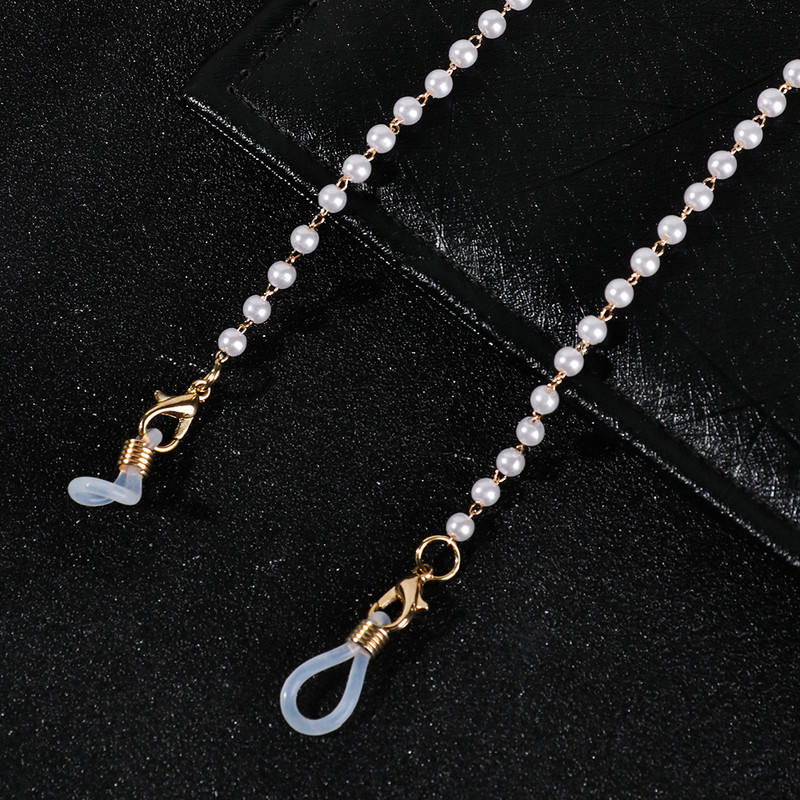 Divat Női Linklánc Gyöngy gyöngyök Szemüvegek Láncok Szilikon Szemüvegek Zsinór Napszemüvegek Nyaklánc Szív Kiegészítők