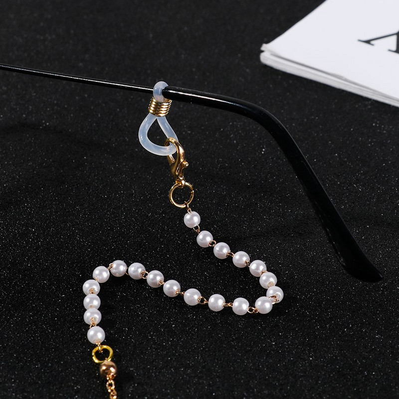 Divat Női Linklánc Gyöngy gyöngyök Szemüvegek Láncok Szilikon Szemüvegek Zsinór Napszemüvegek Nyaklánc Szív Kiegészítők