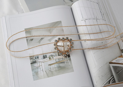 Női divat átlátszó műanyag pánt, kerek szív, négyzet alakú strasszos csatos öv All-Match farmerruha, derékpánttal