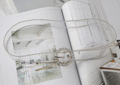 Női divat átlátszó műanyag pánt, kerek szív, négyzet alakú strasszos csatos öv All-Match farmerruha, derékpánttal