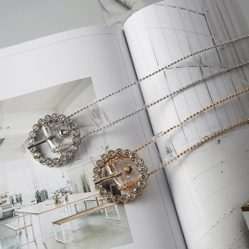 Női divat átlátszó műanyag pánt, kerek szív, négyzet alakú strasszos csatos öv All-Match farmerruha, derékpánttal